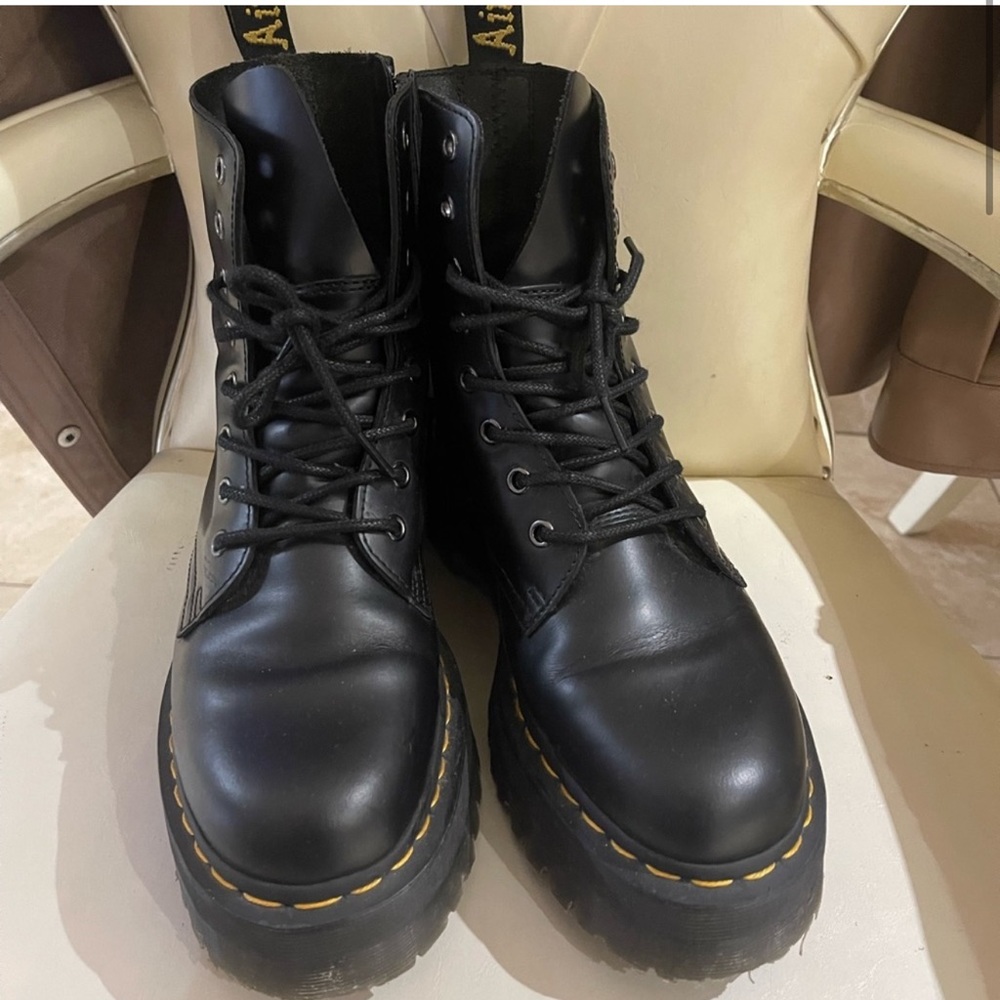 Black DR. Martens platform boots